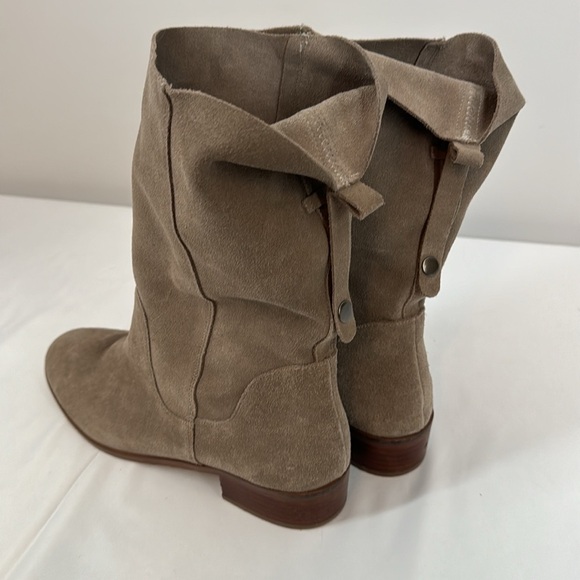 Slouchy suede midi boots - EUC Sole society size 11 grey greige - Picture 5 of 7